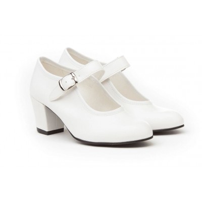 Zapatos de baile flamenco Angelitos Blanco