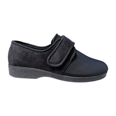 Zapatillas Campello 5595 ancho especial Velcro Licra Negro