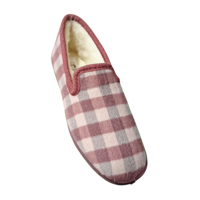 Zapatillas casa Soca 2510 Cuadros borreguito forro pura lana