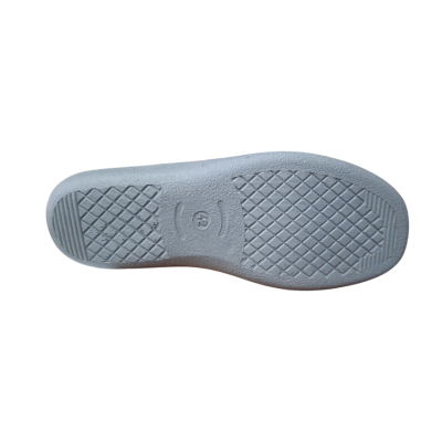 Zapatillas casa Casadona 020 Zico paño suave Gris piso goma