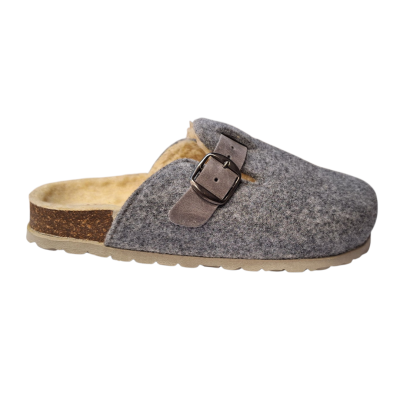 Zueco Artepelle 44310 Fieltro Hebilla Gris