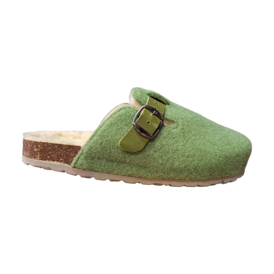 Zueco Artepelle 44310 Fieltro Hebilla Verde