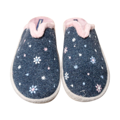 Zapatillas casa J´Ortega C340 Confort paño flores Marino