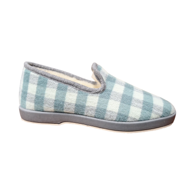 Zapatillas casa Soca 2510 Cuadros borreguito Verde