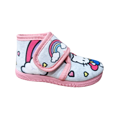 Zapatillas casa Alcalde 12005 abotinadas Kitty Gris ajuste velcro