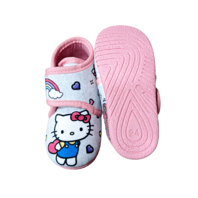 Zapatillas casa Alcalde 12005 abotinadas Kitty Gris piso goma