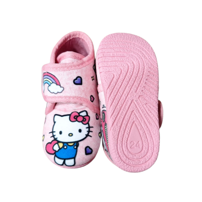 Zapatillas casa Alcalde 12005 abotinadas Kitty Rosa piso goma