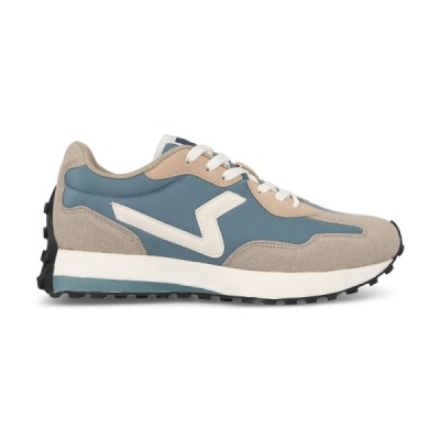 Zapatillas casual hombre Berzosa beige-turquesa