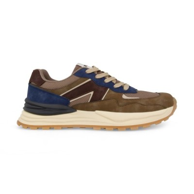 Zapatillas casual para hombre Pedralba marrón-azul