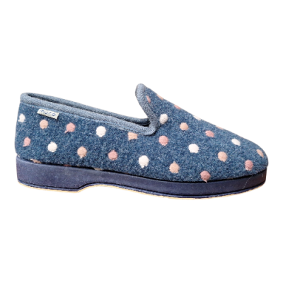Zapatillas casa Muro 4601 paño puntos Azul