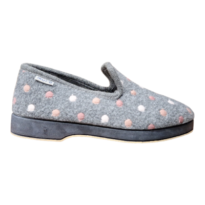 Zapatillas casa Muro 4601 paño puntos Gris