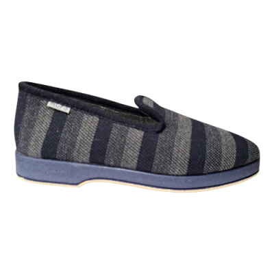 Zapatillas casa Muro 1601 paño rayas Marino