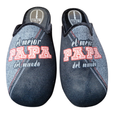 Zapatillas casa Alcalde 35007 Mejor Papá Negro