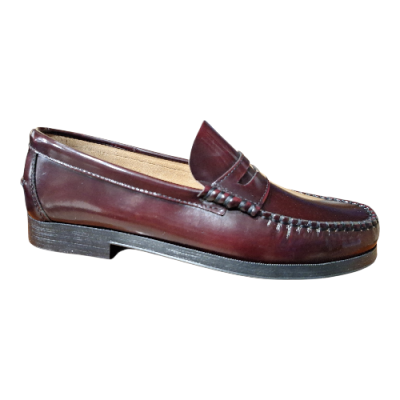 Zapato Castellano clásico cuero Burdeos
