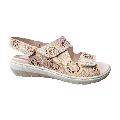 Sandalias Puche 7320 Velcros Piel Beige