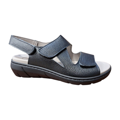 Sandalias Puche 7320 Velcros Piel Negro