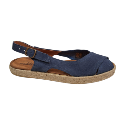 Alpargatas Mediterranea 30071 Tiras Cruzadas serraje Azul