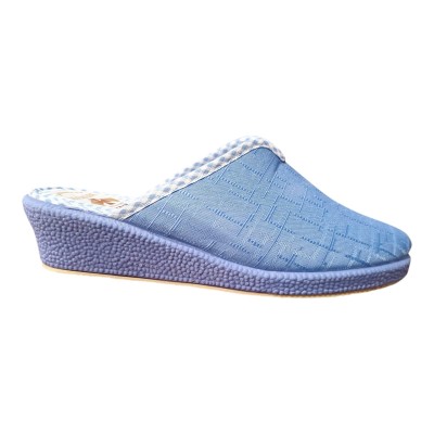 Zapatillas cuña Alcalde 8300 Tela pico Aguamar