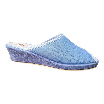 Zapatillas cuña Alcalde 8310 Tela puntera abierta Aguamar