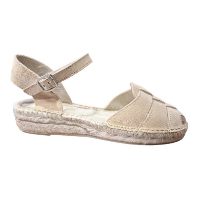 Sandalia Pasfor 90 serraje y esparto Beige