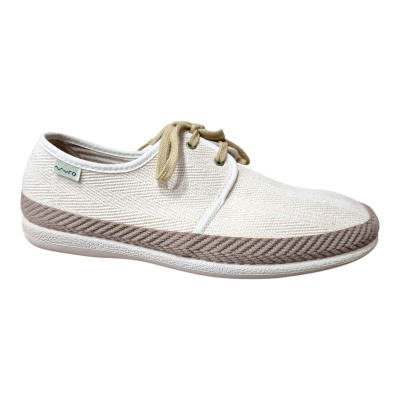 Zapatillas Muro 352 lona espiga cordon Marino Beige