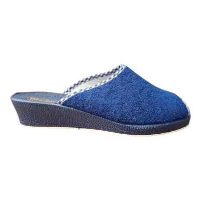 Zapatillas casa cuña Huran 52/6000 puntera abierta Marino
