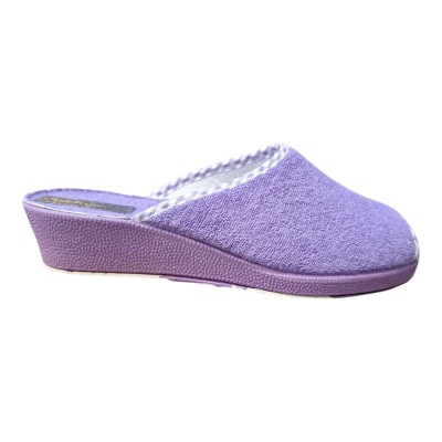 Zapatillas casa cuña Huran 52/6000 puntera abierta Morado