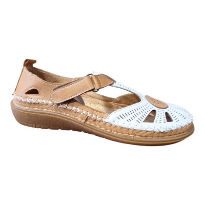 Sandalias 48H 613502/30 piel Roseton Blanco