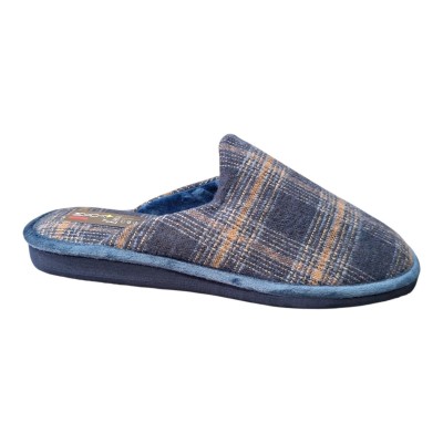 Zapatillas casa Moda España IN5770 paño cuadros Marino