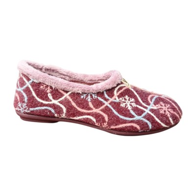 Zapatillas casa Vulca Bicha 4307 Paño Copo Burdeos