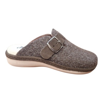 Zapatillas casa Salvi Elfo Zueco Hebilla Marrón 2