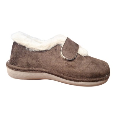 Zapatillas casa Salvi 73B28 Nuuk Velcro Bamara Marrón