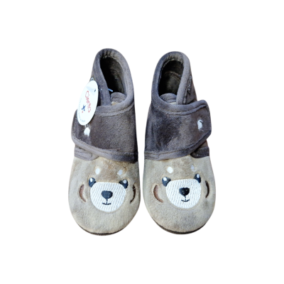 Zapatillas animalitos botita velcro Cienta 133028 Osito