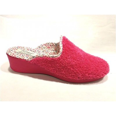 Zapatillas de casa con cuña para mujer J´Ortega Descalza Rizo Fucsia Zapatillas de casa con cuña para mujer J´Ortega Descalza Rizo Fucsia