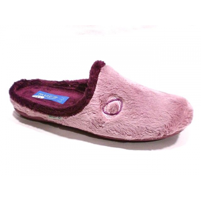 Zapatillas mujer para casa Muro Terciopelo Liso Vino Zapatillas mujer para casa Muro Terciopelo Liso Vino