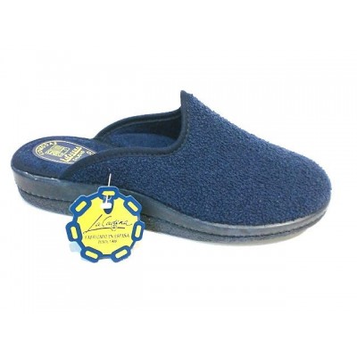 Zapatillas casa La Cadena toalla algodon descalza Marino Zapatillas casa La Cadena toalla algodon descalza Marino
