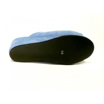 Zapatillas con cuña DEspinosa toalla algodon tiras cruzadas Aguamar