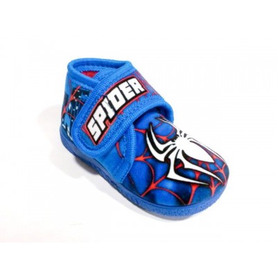 Zapatillas casa abotinada con velcro Alcalde Spider Azul