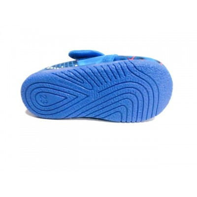 Zapatillas casa abotinada con velcro Alcalde Spider Azul