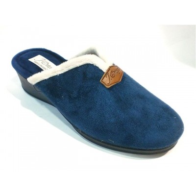 Zapatillas de casa con cuña para mujer J´Ortega Descalza Bamara Marino Zapatillas de casa con cuña para mujer J´Ortega Descalza Bamara Marino