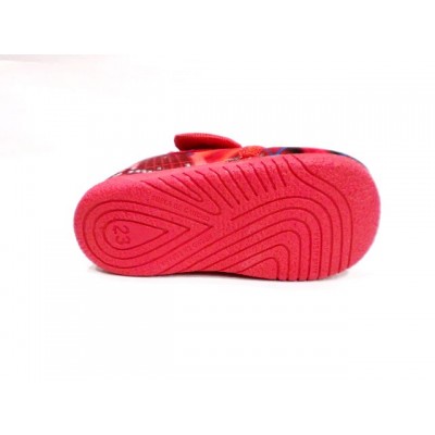 Zapatillas casa abotinada con velcro Alcalde Spider Rojo