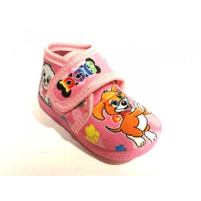 Zapatillas casa con velcro Alcalde Dogs Patrulla Skye Rosa