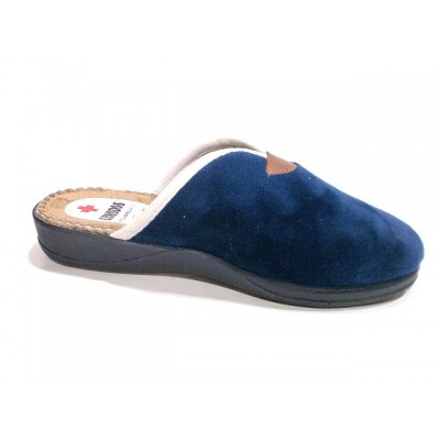 Zapatillas para casa Comodos paño terciopelo Marino Zapatillas para casa Comodos paño terciopelo Marino