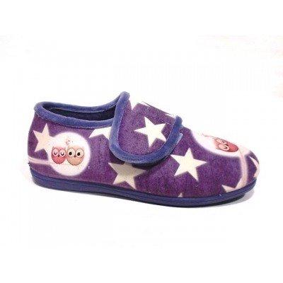 Zapatillas infantiles con velcro Buhos Zapatillas infantiles con velcro Buhos