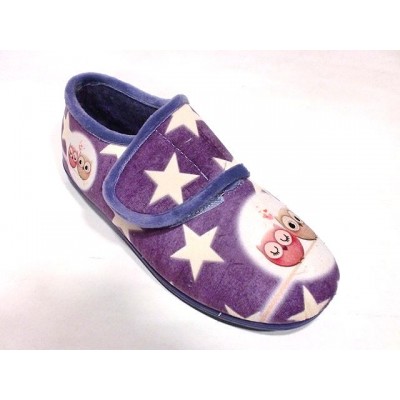 Zapatillas infantiles con velcro Buhos Zapatillas infantiles con velcro Buhos