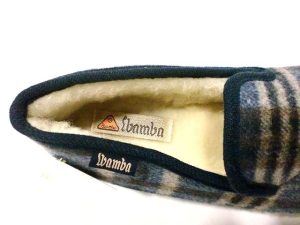 Zapatillas de cuadros paño pirineo pura lana Wamba 2061