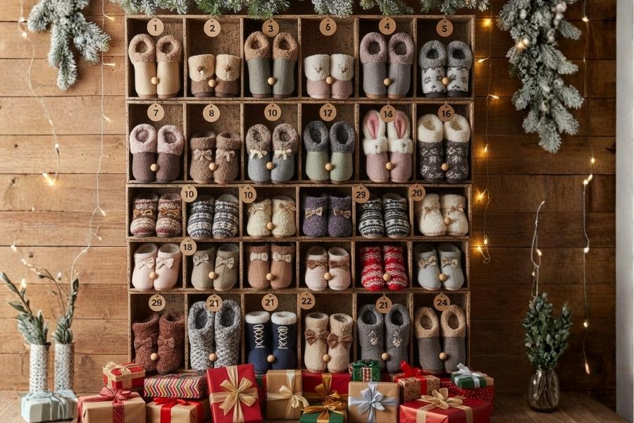 Lee más sobre el artículo Calendario de Adviento: 24 zapatillas de casa para 24 días