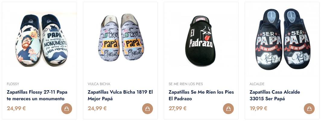 Zapatillas con mensaje para el día del padre